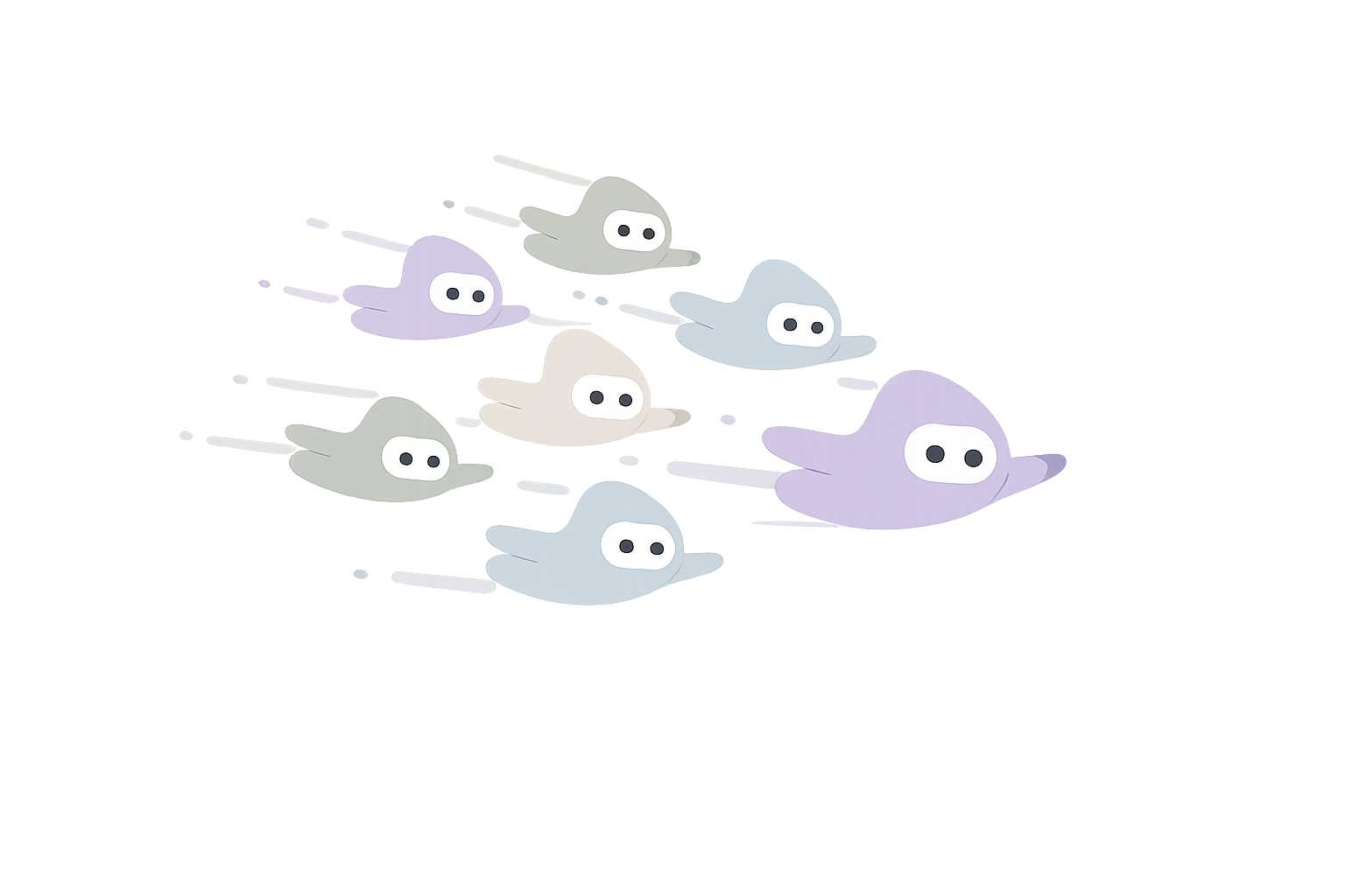 A swarm of agents flying in formation